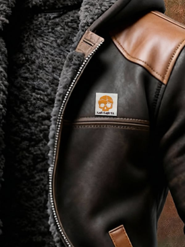 Pessina - エレガントなレザーフーディージャケット(長袖) Saito Kyoto