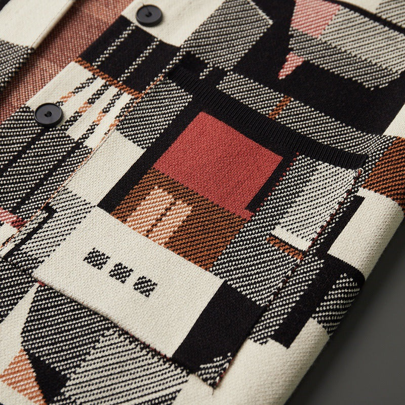 Waltraut - アブストラクトウールカーディガン Saito Kyoto