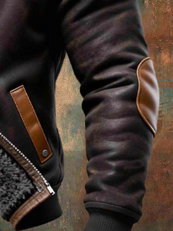 Pessina - エレガントなレザーフーディージャケット（長袖） Saito Kyoto