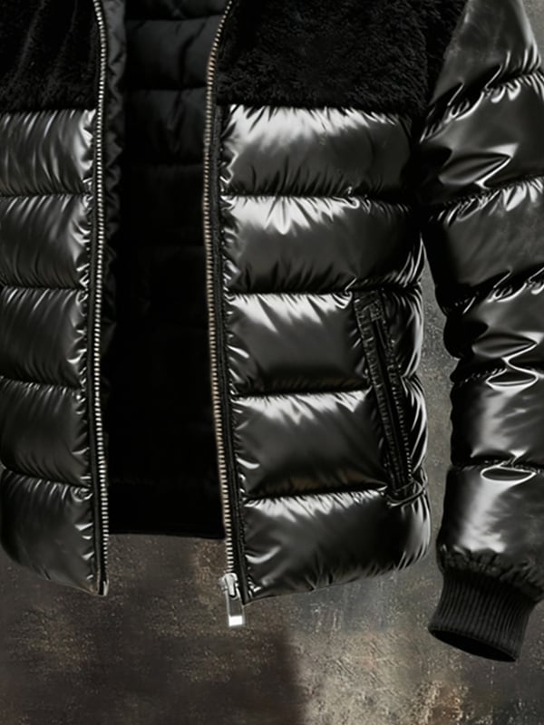 Maignan - レトロな温もりのぬいぐるみ風パッチワーク アウトドアジャケット Saito Kyoto