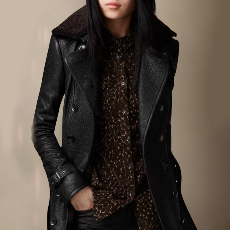 Birgit – 贅沢なレザートレンチコート Saito Kyoto