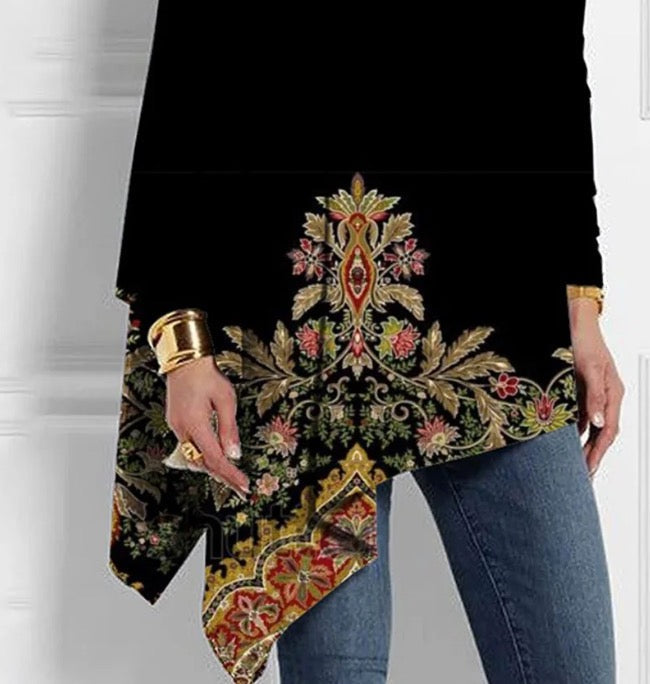 Cato - クールな黒の長袖トップス Saito Kyoto