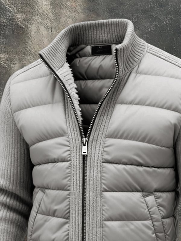 Kylian - ヴィンテージ風ニットパッチワーク アウトドアジャケット Saito Kyoto