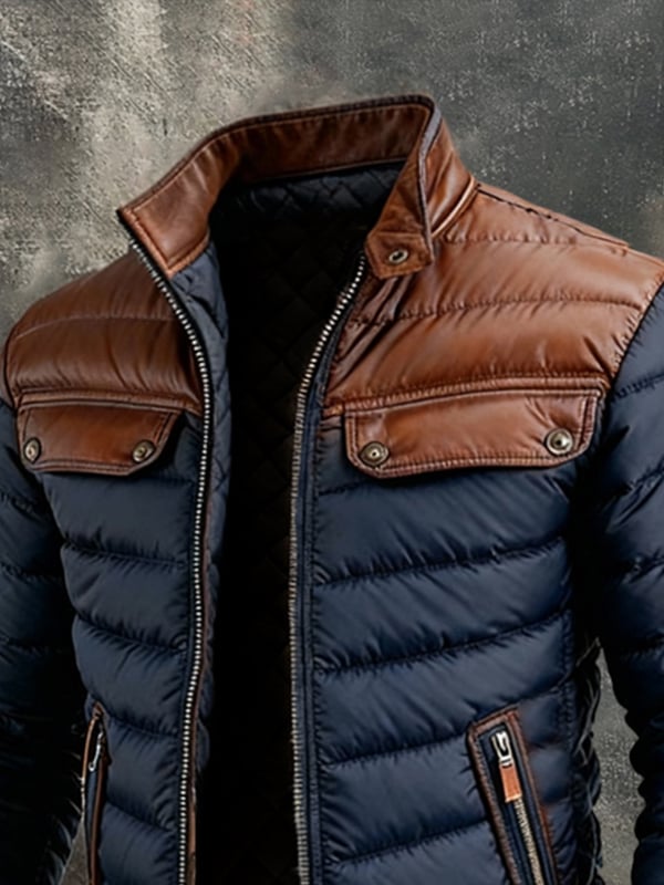 Patrice -暖色ブロック アウトドアジャケット Saito Kyoto