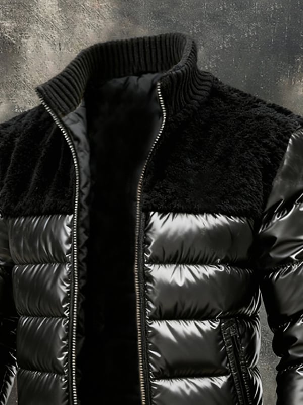 Maignan - レトロな温もりのぬいぐるみ風パッチワーク アウトドアジャケット Saito Kyoto