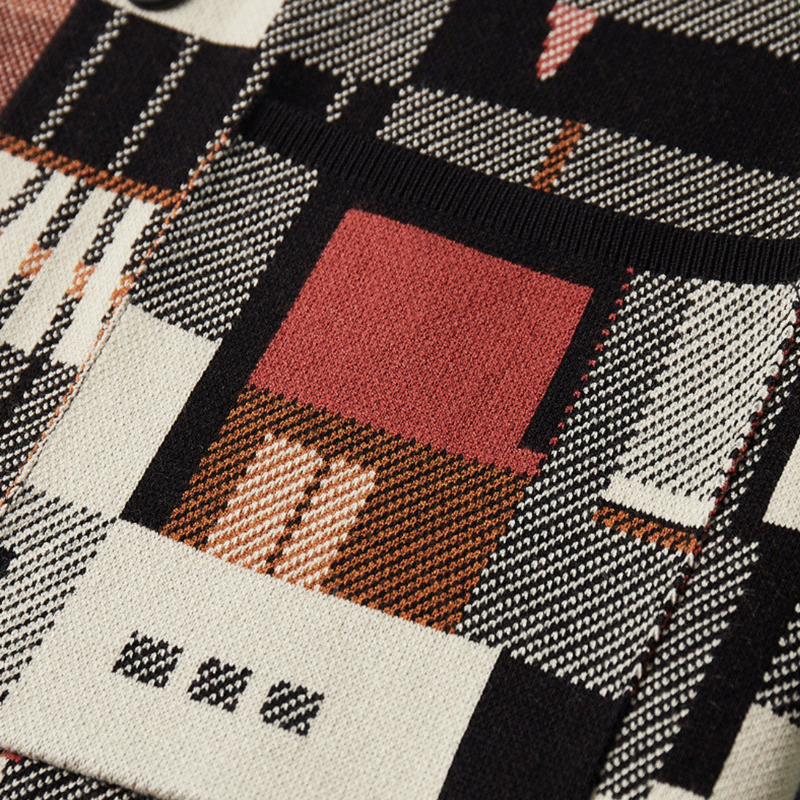 Waltraut - アブストラクトウールカーディガン Saito Kyoto