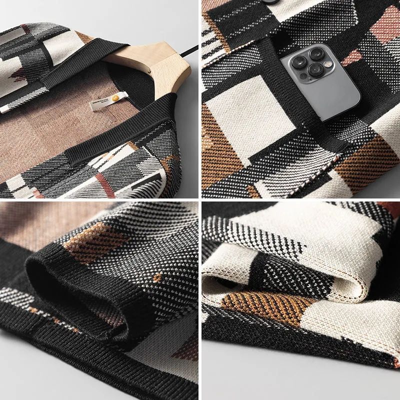 Waltraut - アブストラクトウールカーディガン Saito Kyoto