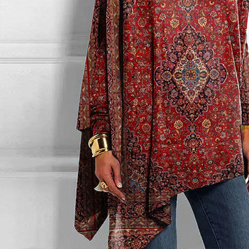 Mare - 流れるようなロングスリーブのシックなボートネックトップス Saito Kyoto